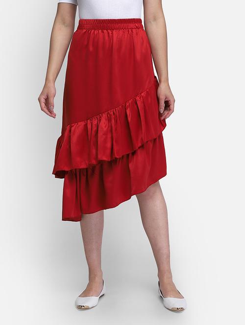 high rise ruffled layered skirt - 18213410 -  Standard Image - 0