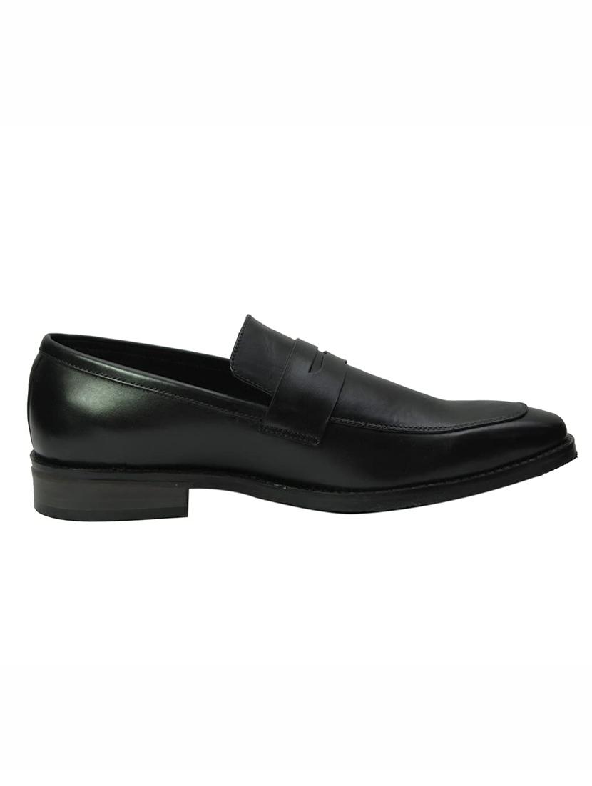 black leather slip on loafers - 18213421 - Zoom Image - 0