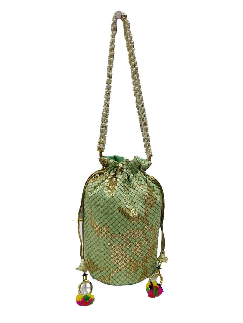 green cotton regular potli