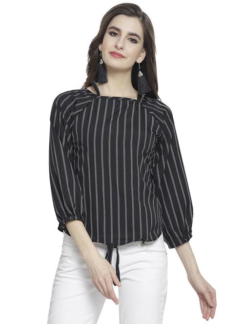 women's straight boat neck top - 18214105 - Standard Image - 0