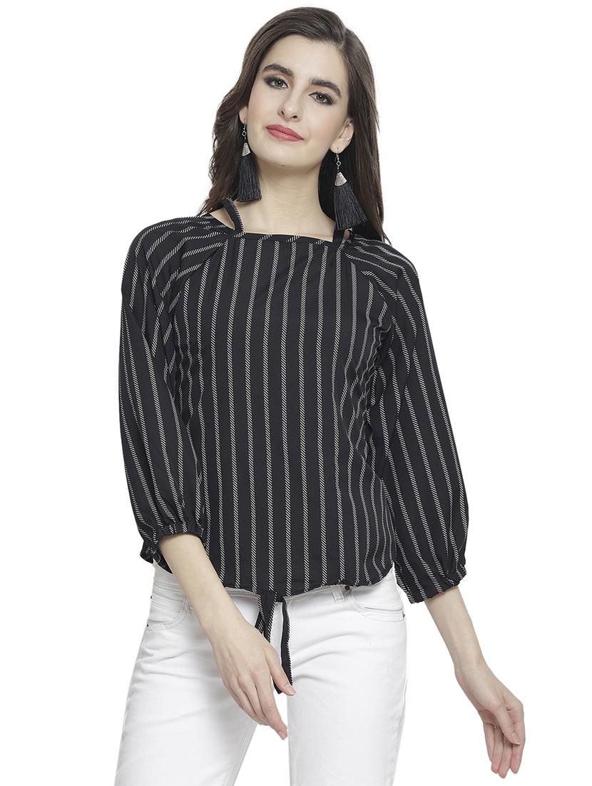 women's straight boat neck top - 18214105 - Zoom Image - 0