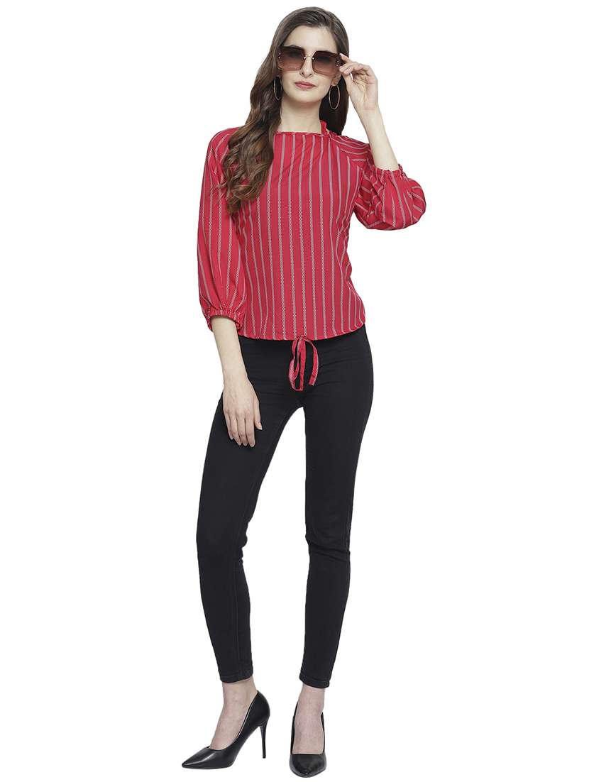 women's straight boat neck top - 18214106 - Standard Image - 4