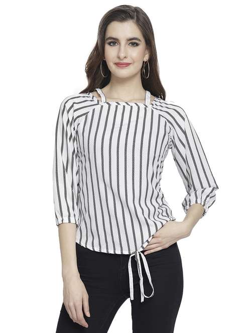 women's straight boat neck top - 18214107 - Standard Image - 0