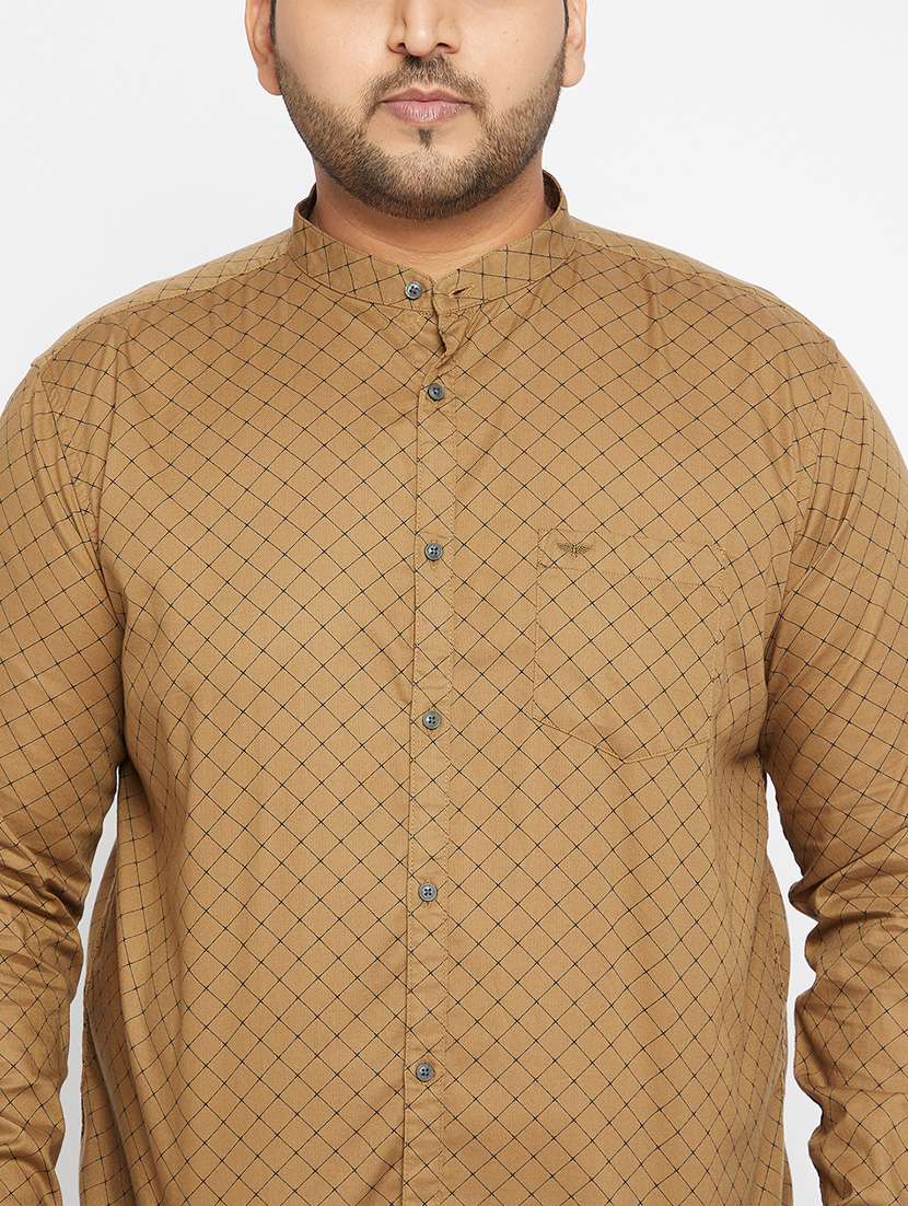 beige printed casual shirt - 18215143 -  Standard Image - 4