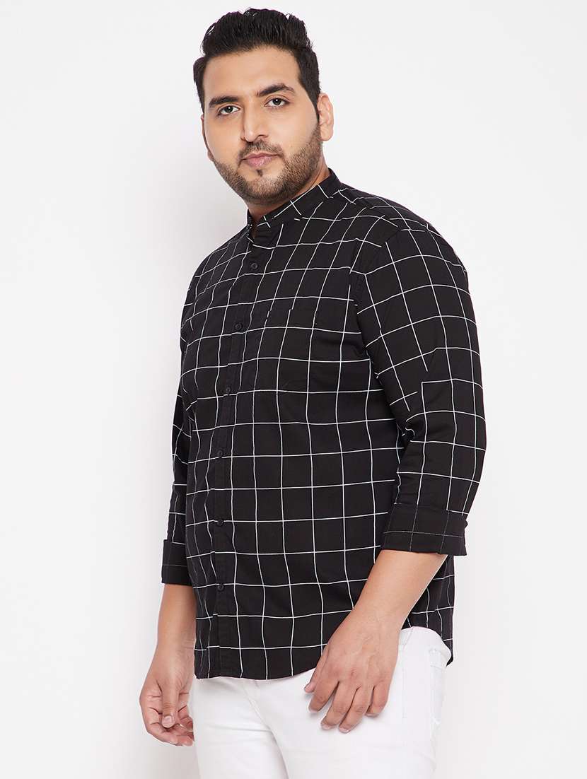 black checkered casual shirt - 18215144 -  Standard Image - 1