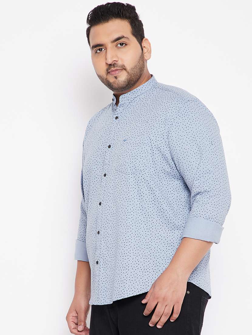 mens micro print casual shirt - 18215175 -  Standard Image - 1