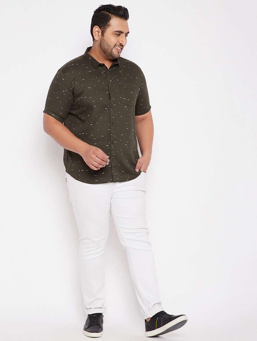 mens micro print casual shirt - 18215208 -  Standard Image - 4