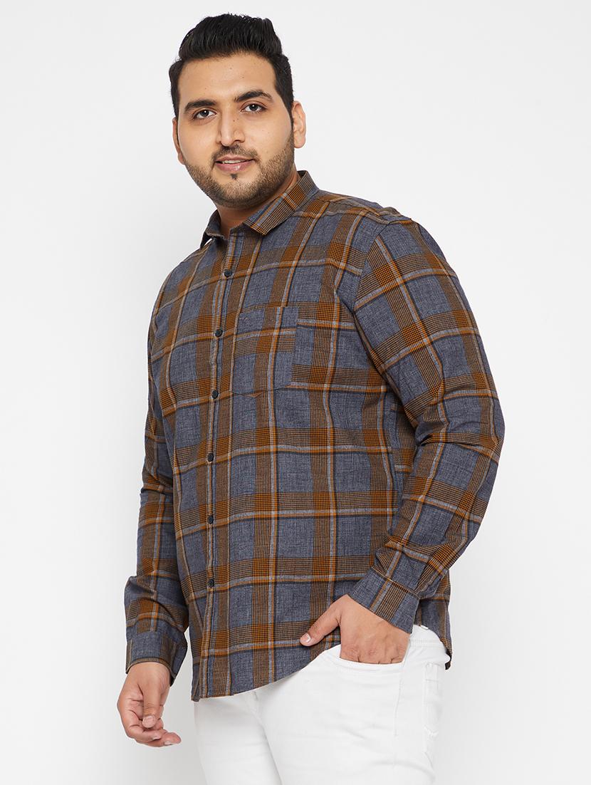 mens checks casual shirt - 18215231 - Standard Image - 1