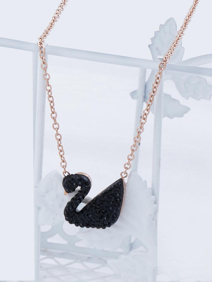 rose gold deliciated duck pendant chain necklace - 18215252 - Standard Image - 1
