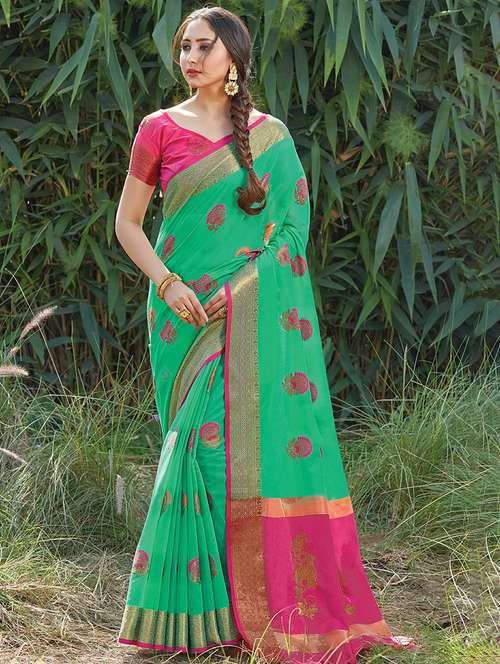 women's banarasi saree with blouse - 18216844 - Standard Image - 0
