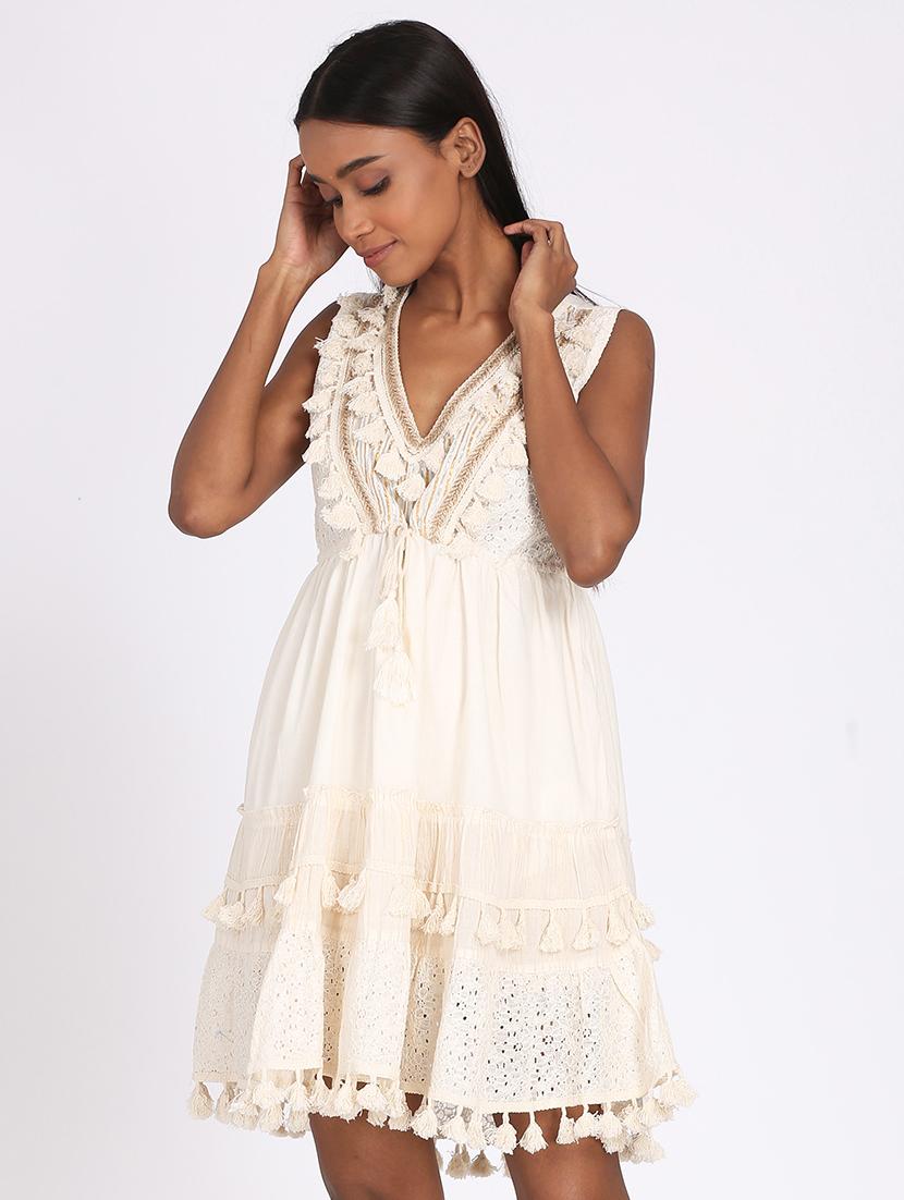 women's fit & flare self design dress - 18217044 - Zoom Image - 0