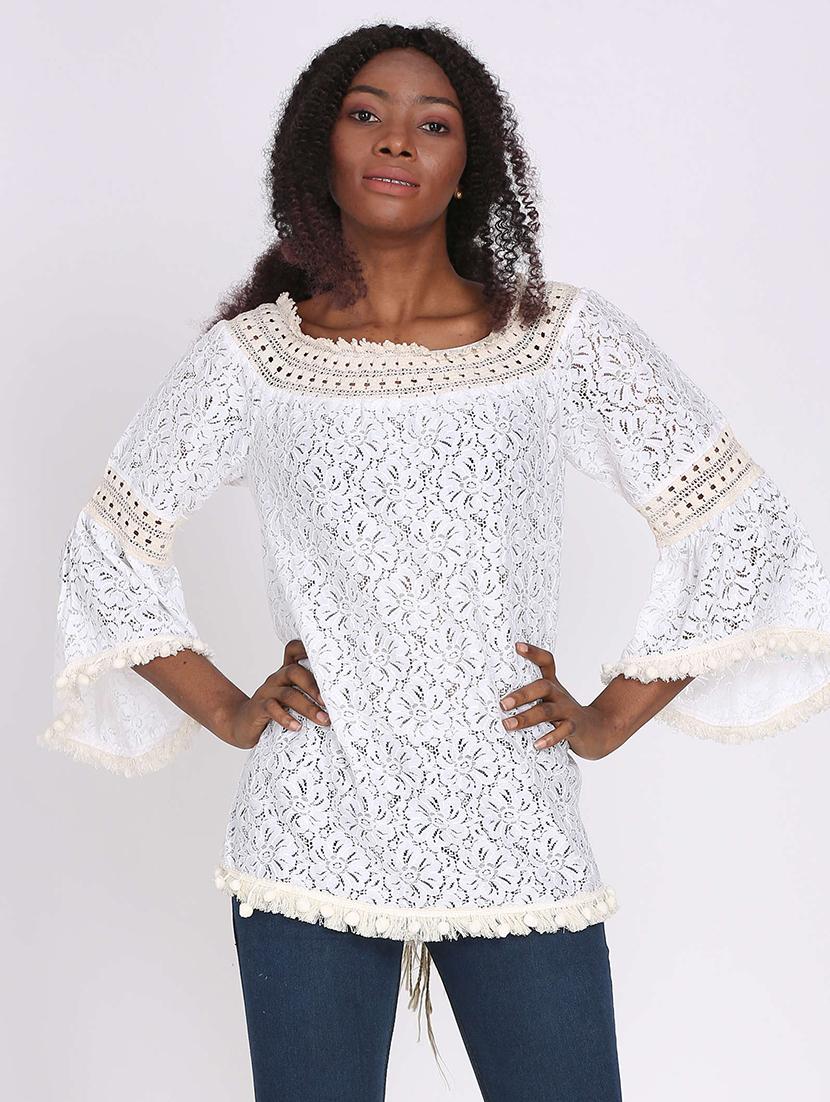 women's straight round neck top - 18217047 -  Zoom Image - 0
