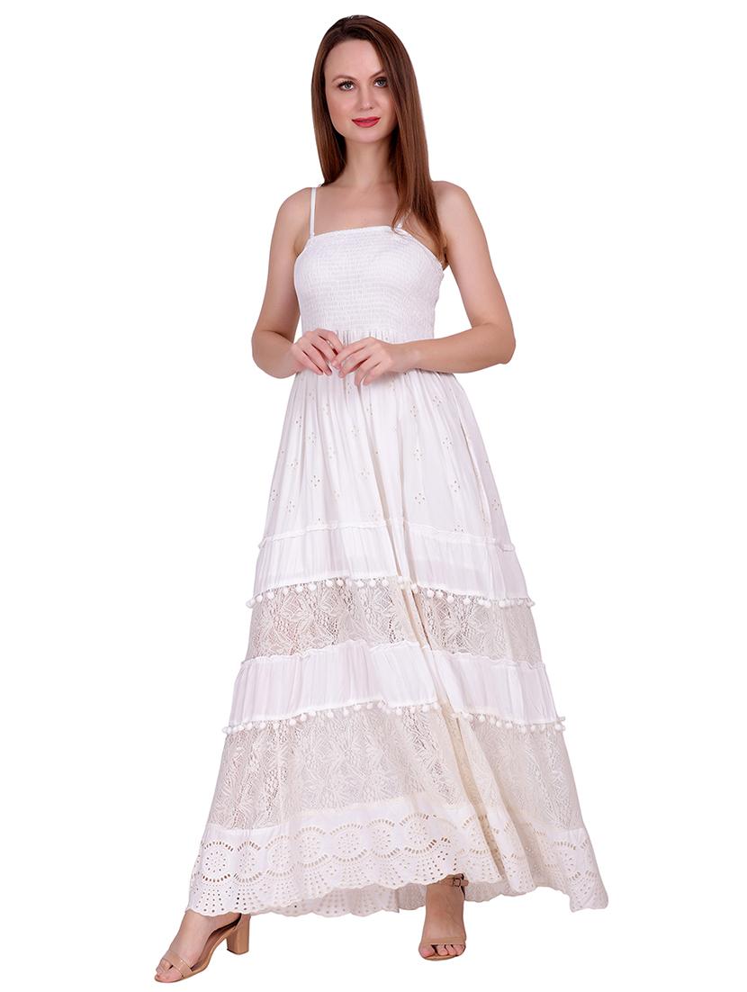 women's tiered dress self design dress - 18217054 -  Zoom Image - 0