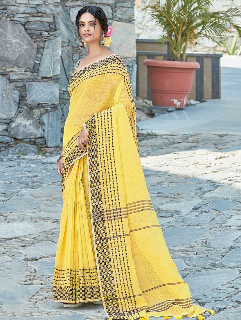 zari work woven saree