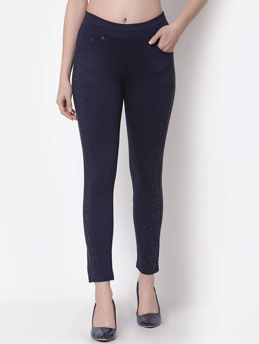 mid rise embellished jegging