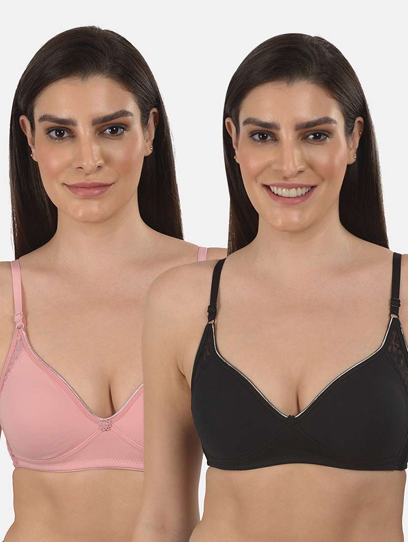 set of 2 solid combos bra