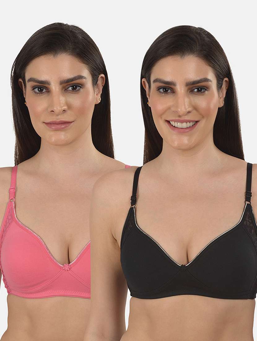 set of 2 solid combos bra