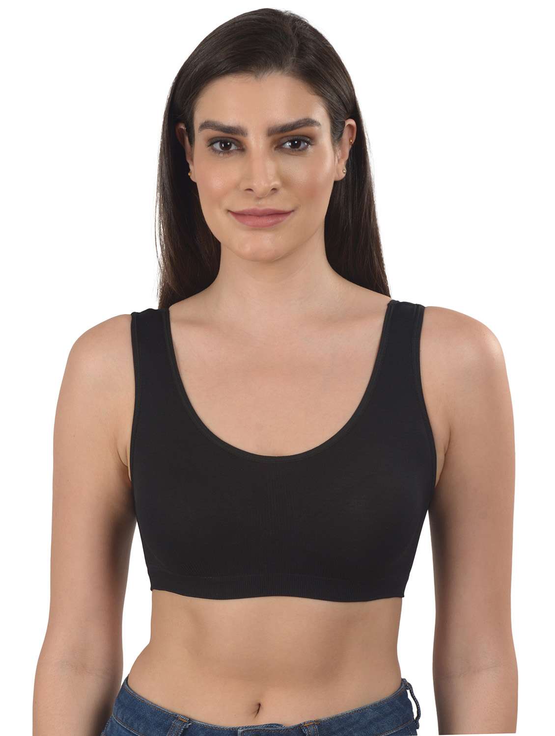 set of 2 solid sports bra - 18217945 - Standard Image - 1