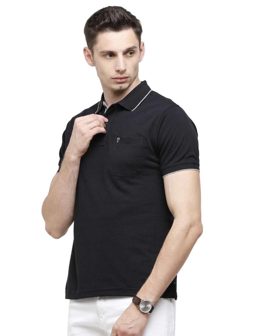 men solid short sleeve regular fit polo t-shirt - 18218557 -  Standard Image - 1