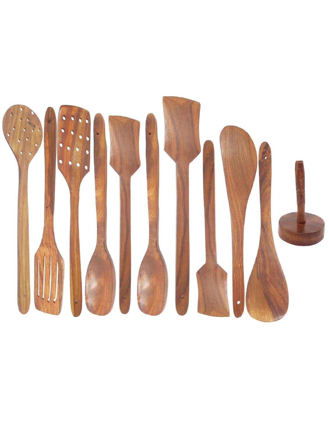 buzykart® wooden kitchen essential tools set of 11