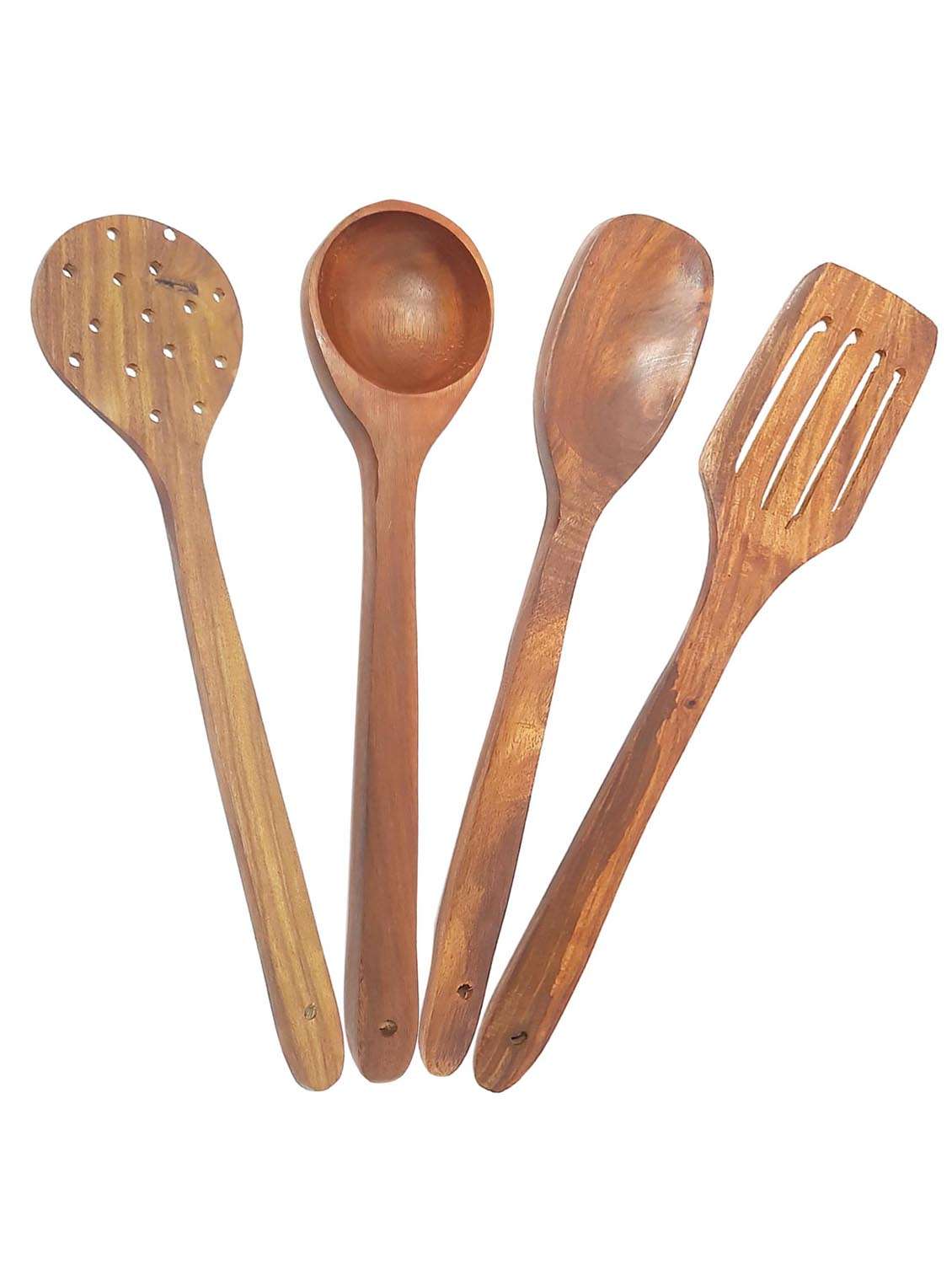 set of 4 wooden ladle set