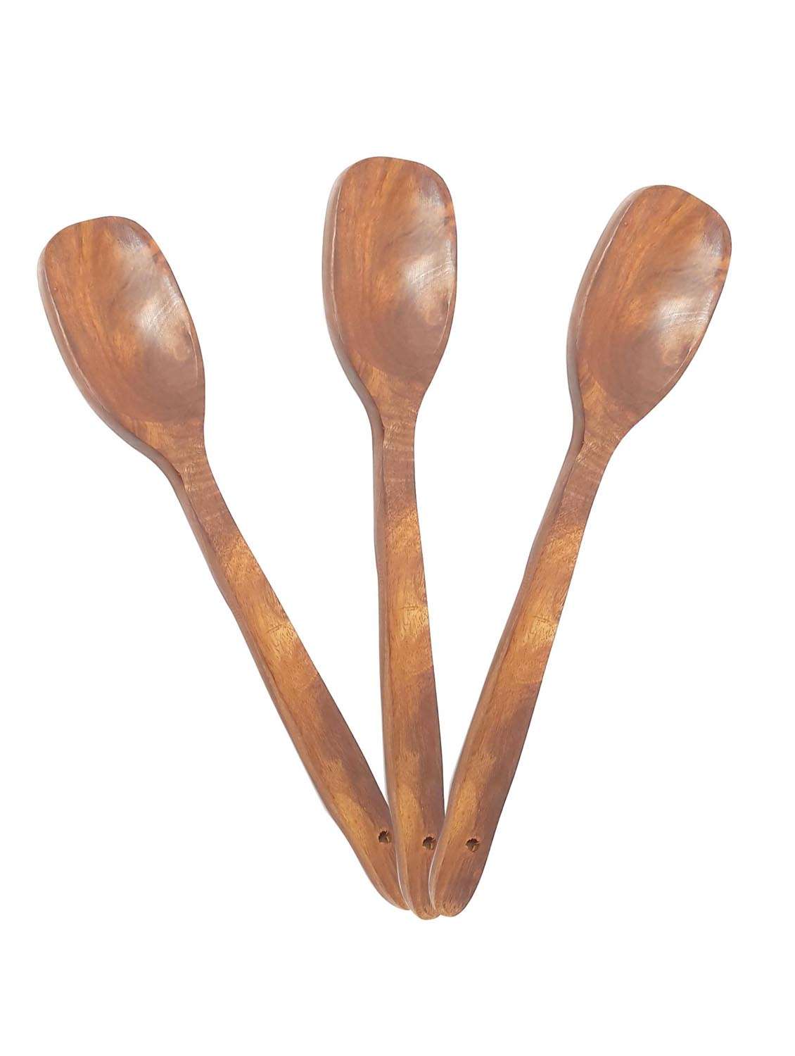 buzykart�� wooden ladle set  (pack of 3)