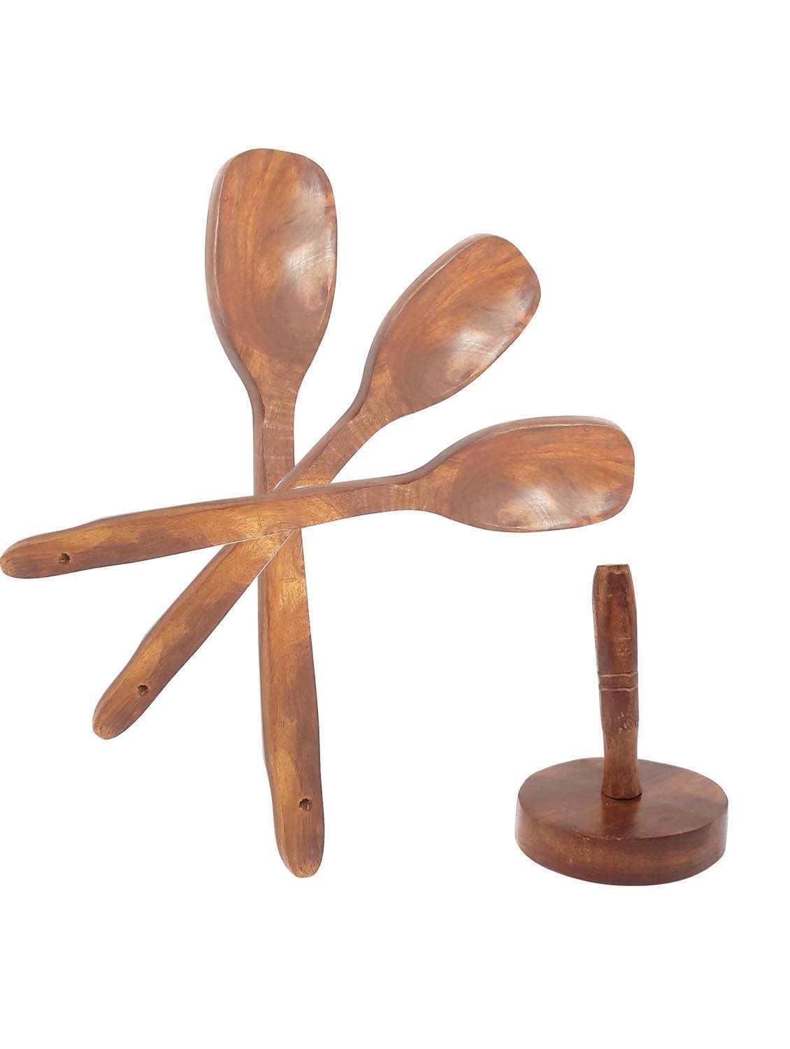 buzykart® wooden three spoons with one masher