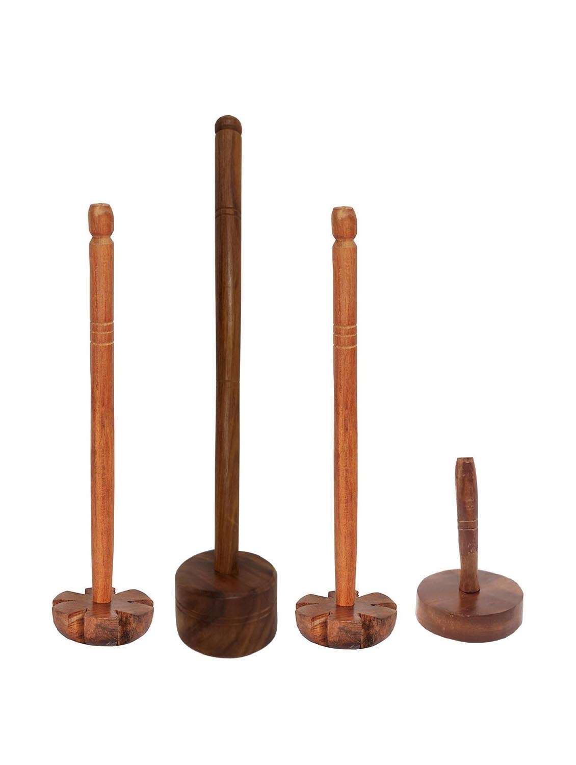 buzykart® brown wooden skimmer set of 4