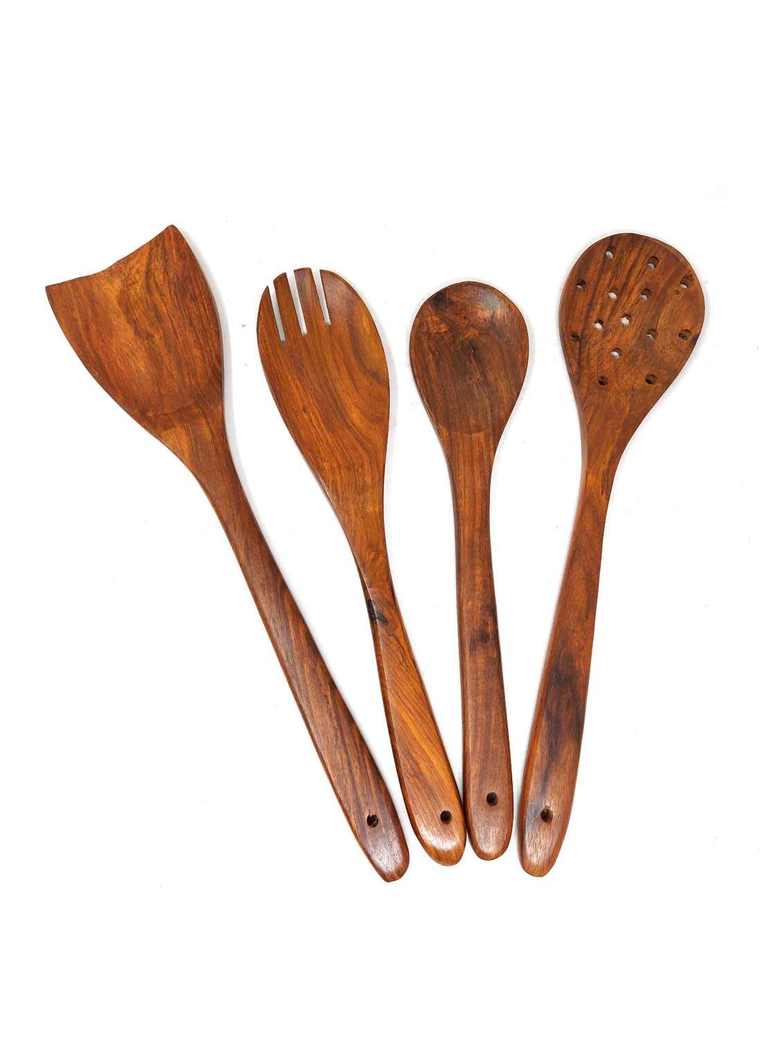 set of 4 wooden ladle set