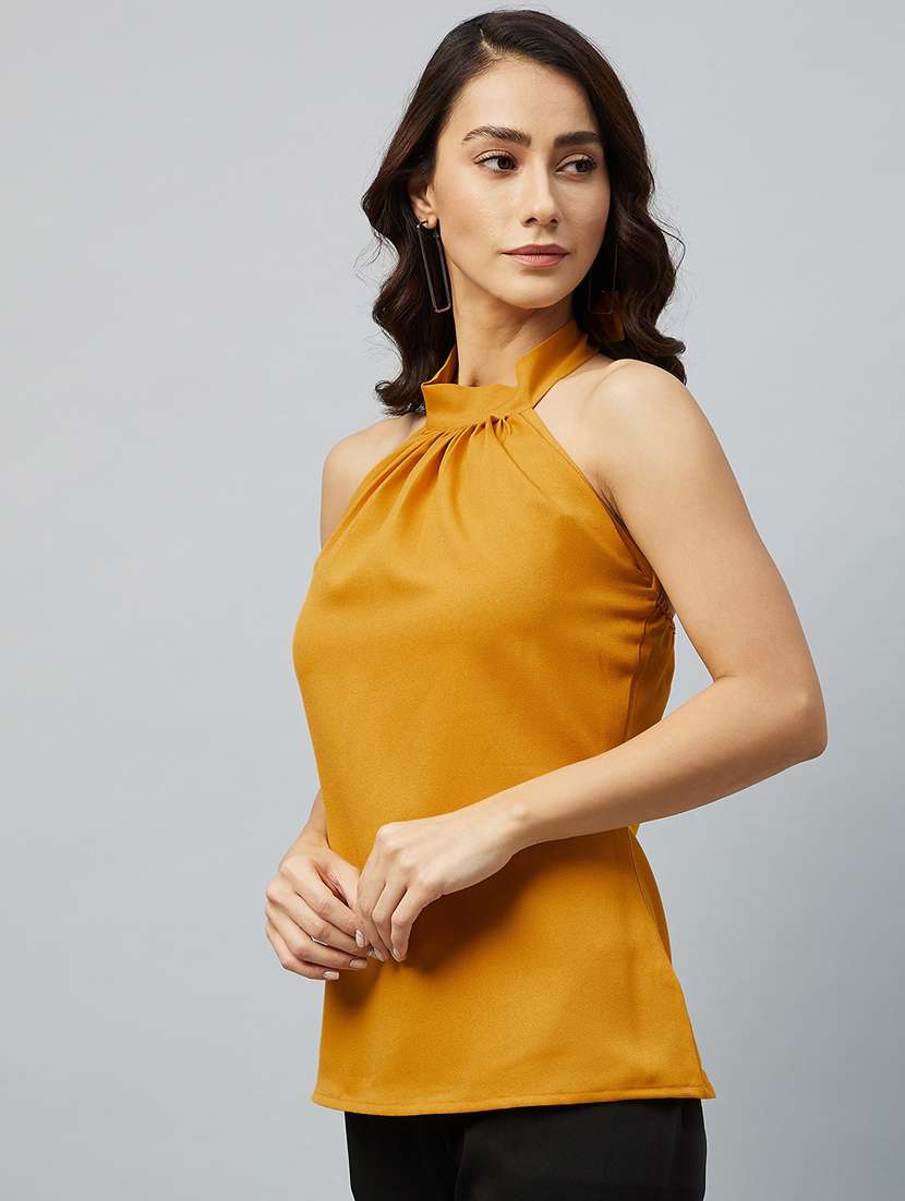 halter neck solid  top - 18219508 -  Standard Image - 1