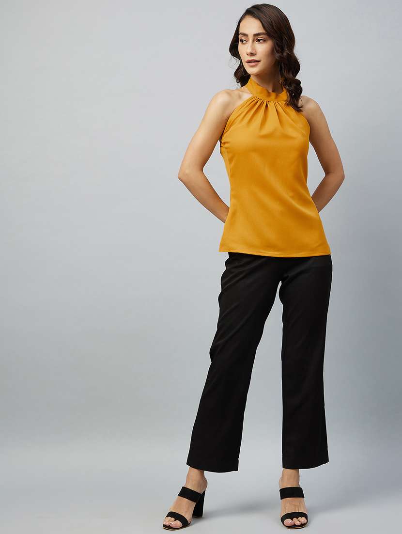 halter neck solid  top - 18219508 -  Standard Image - 4