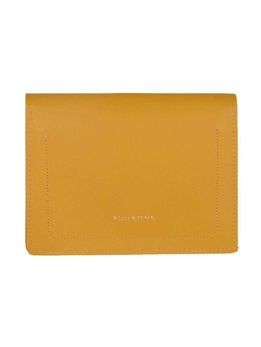 yellow leatherette (pu) sling bag - 18219518 - Standard Image - 1