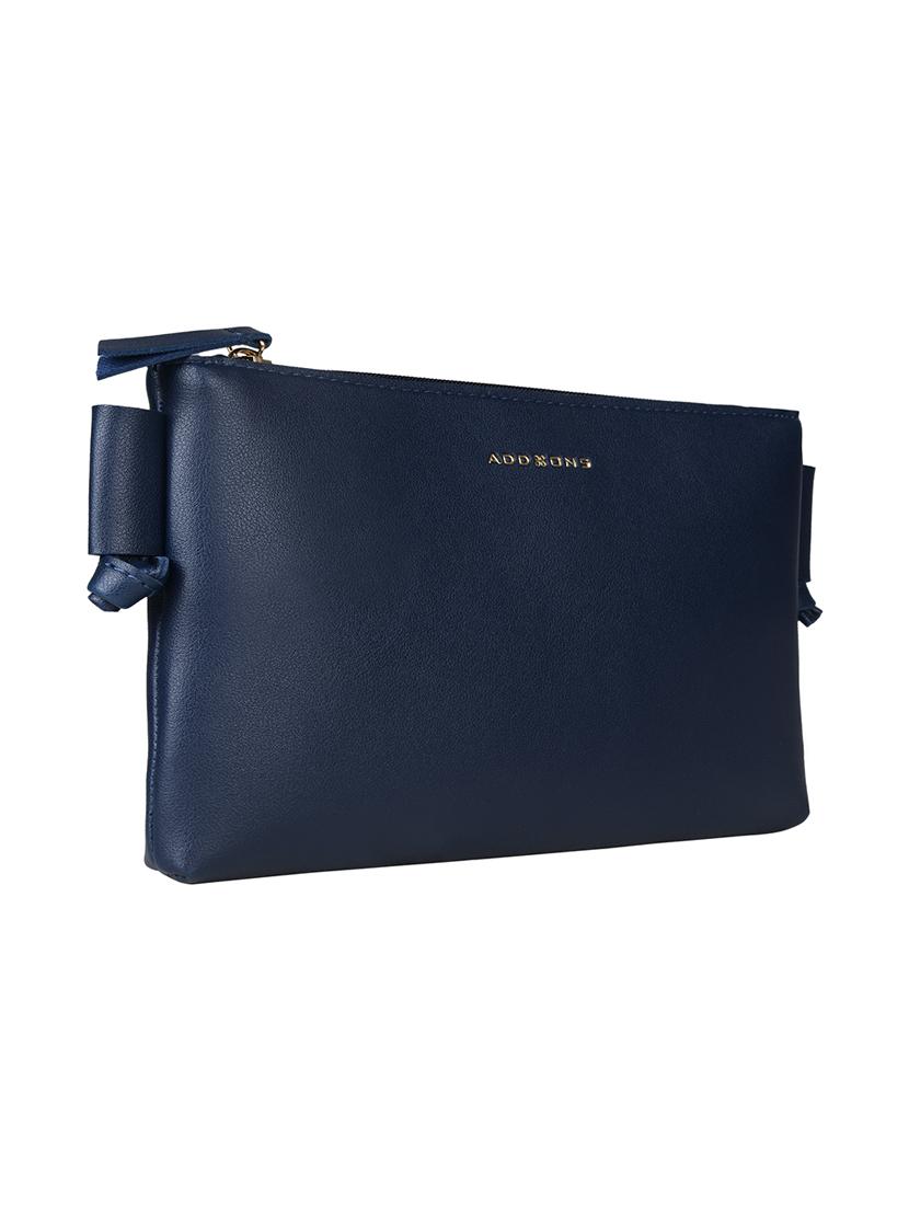 navy blue solid regular sling bag - 18219520 - Standard Image - 4