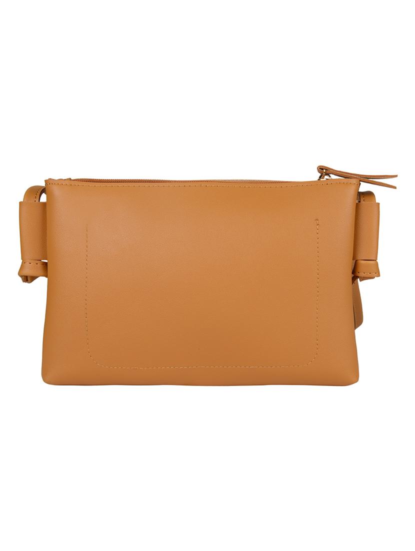 yellow leatherette (pu) sling bag - 18219522 -  Standard Image - 1
