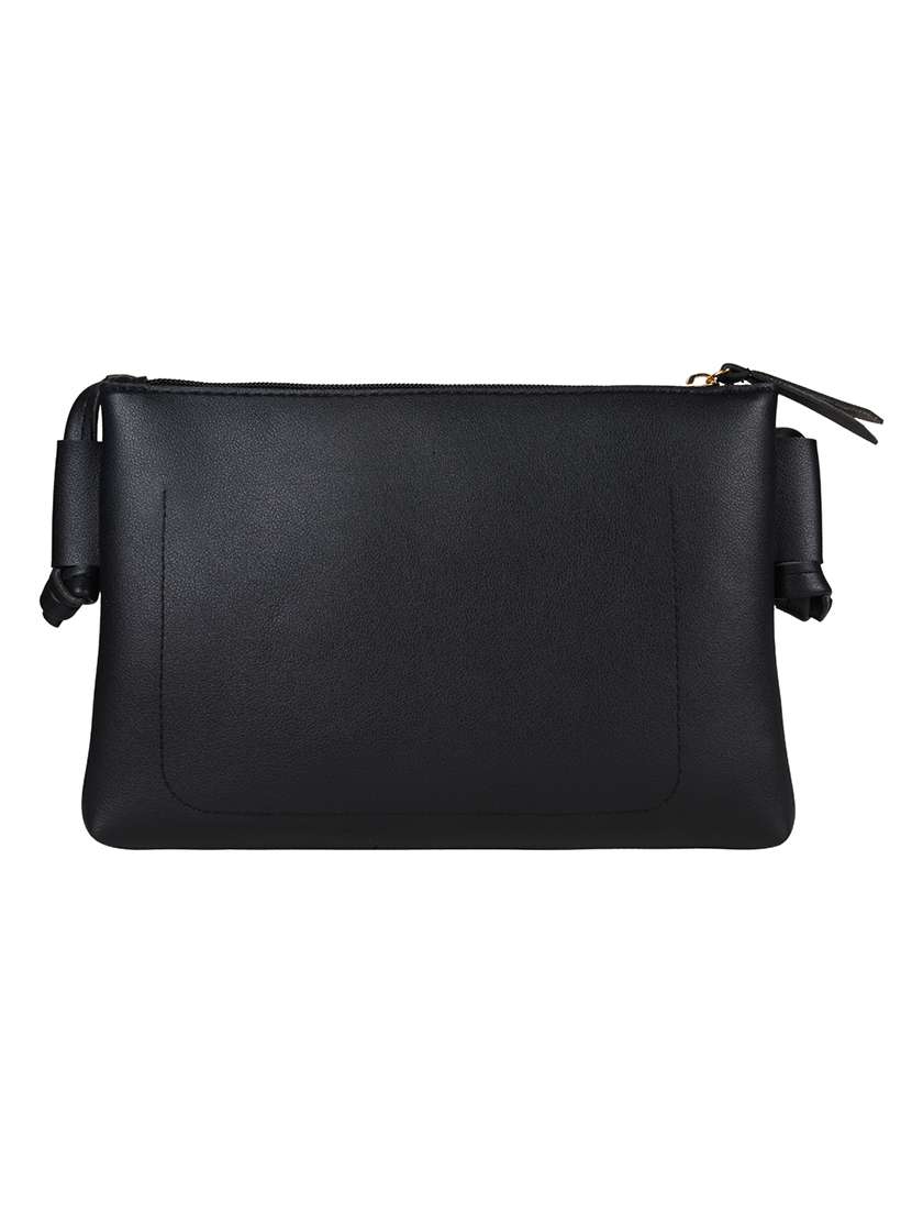 black solid regular sling bag - 18219523 -  Standard Image - 1