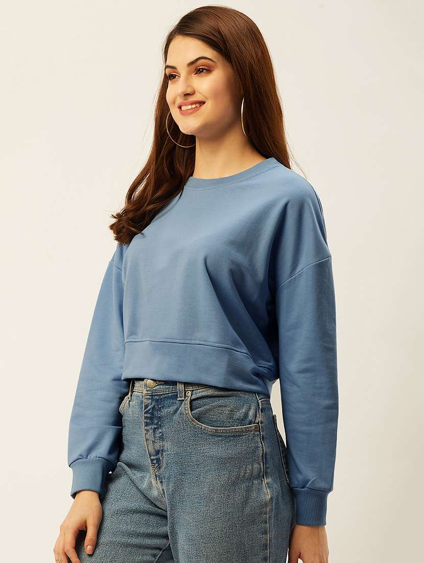 women's plain sweatshirt - 18221208 -  Standard Image - 1