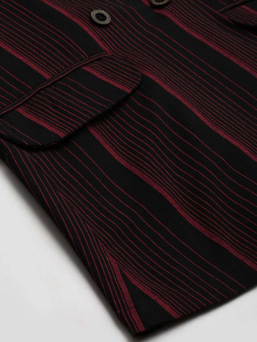 single-breasted lapel-collared striped formal blazer - 18221309 -  Standard Image - 4
