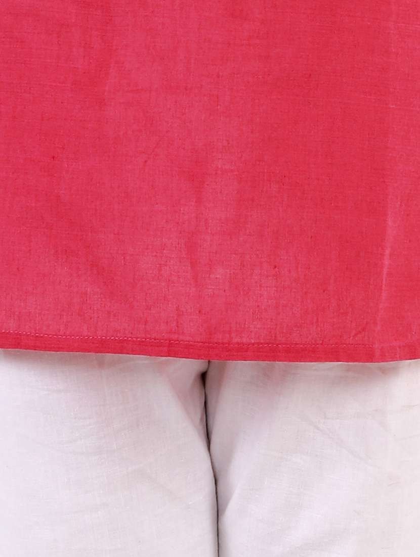 pink solid kurta pajama set - 18221755 - Standard Image - 4