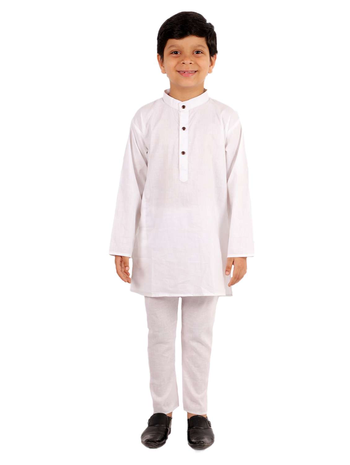 white solid kurta set