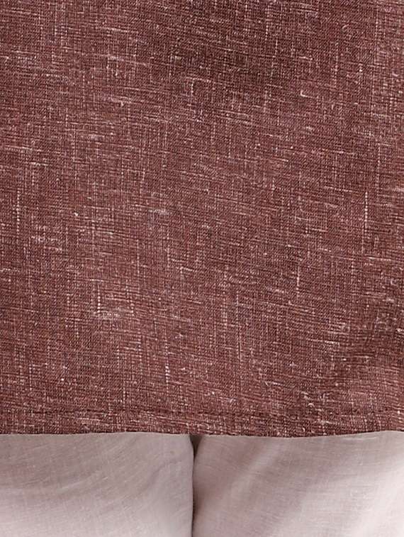 brown solid kurta set - 18221772 -  Standard Image - 4