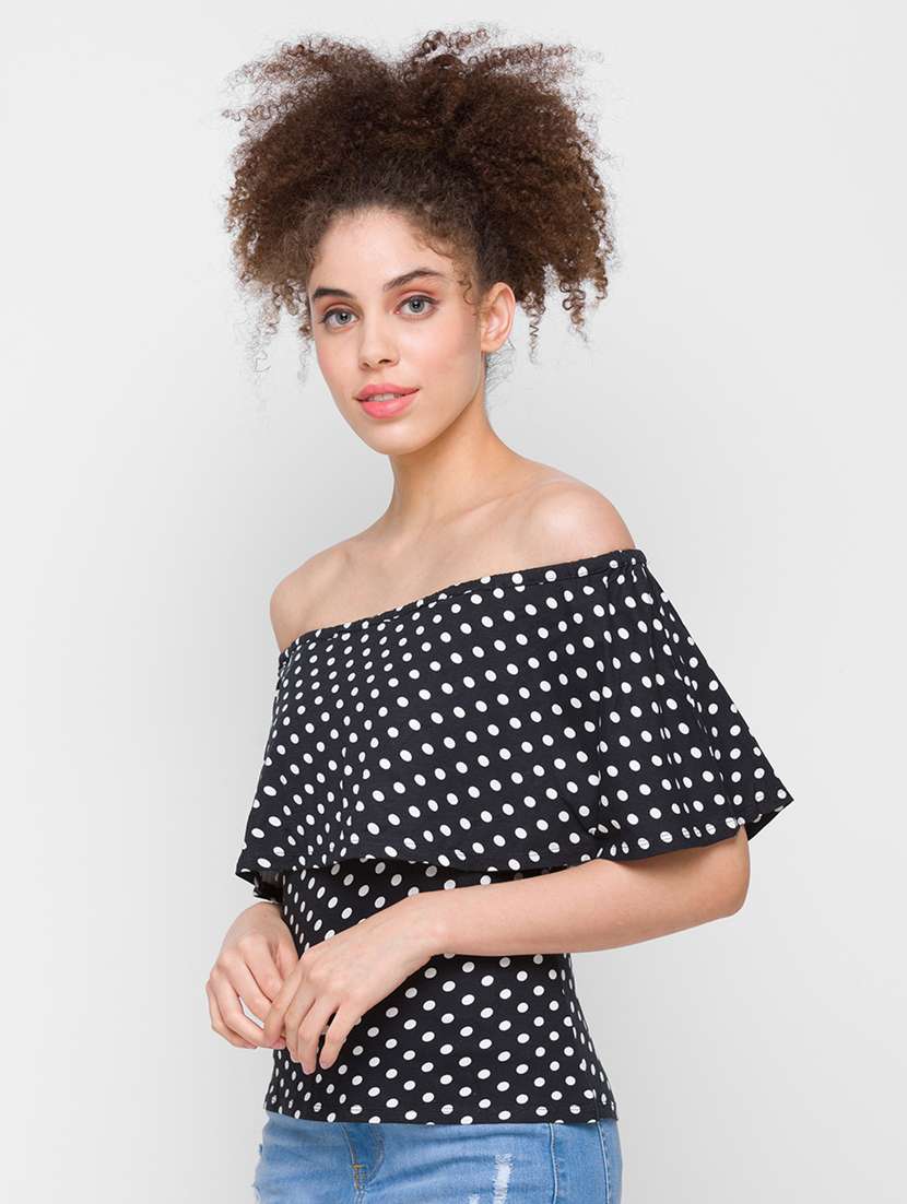 women's crop off shoulder top - 18224575 -  Standard Image - 1
