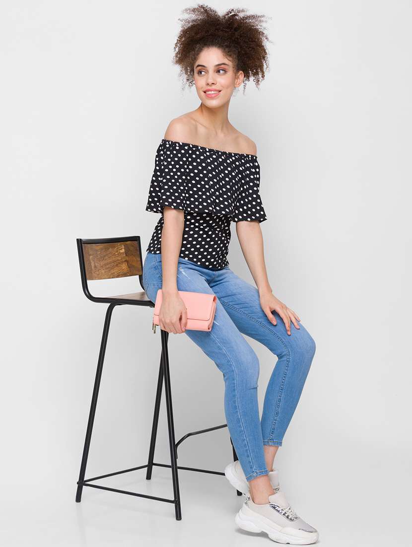 women's crop off shoulder top - 18224575 -  Standard Image - 4