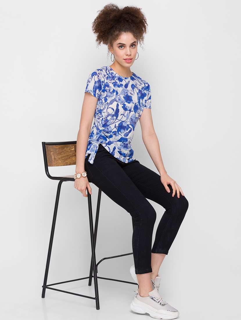 women's wrap crew neck top - 18224587 -  Standard Image - 4