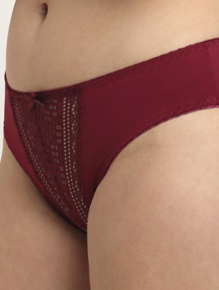 red solid bikini panty - 18225087 - Standard Image - 4