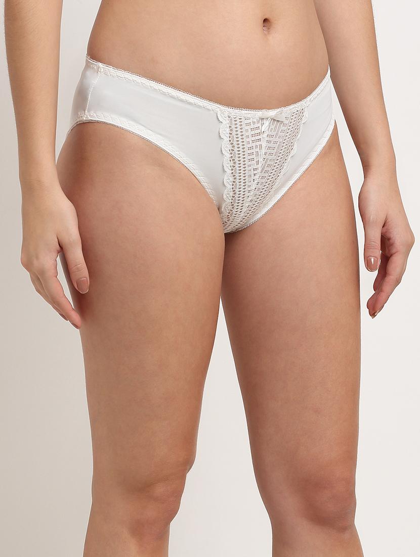 white solid bikini panty - 18225088 - Standard Image - 1