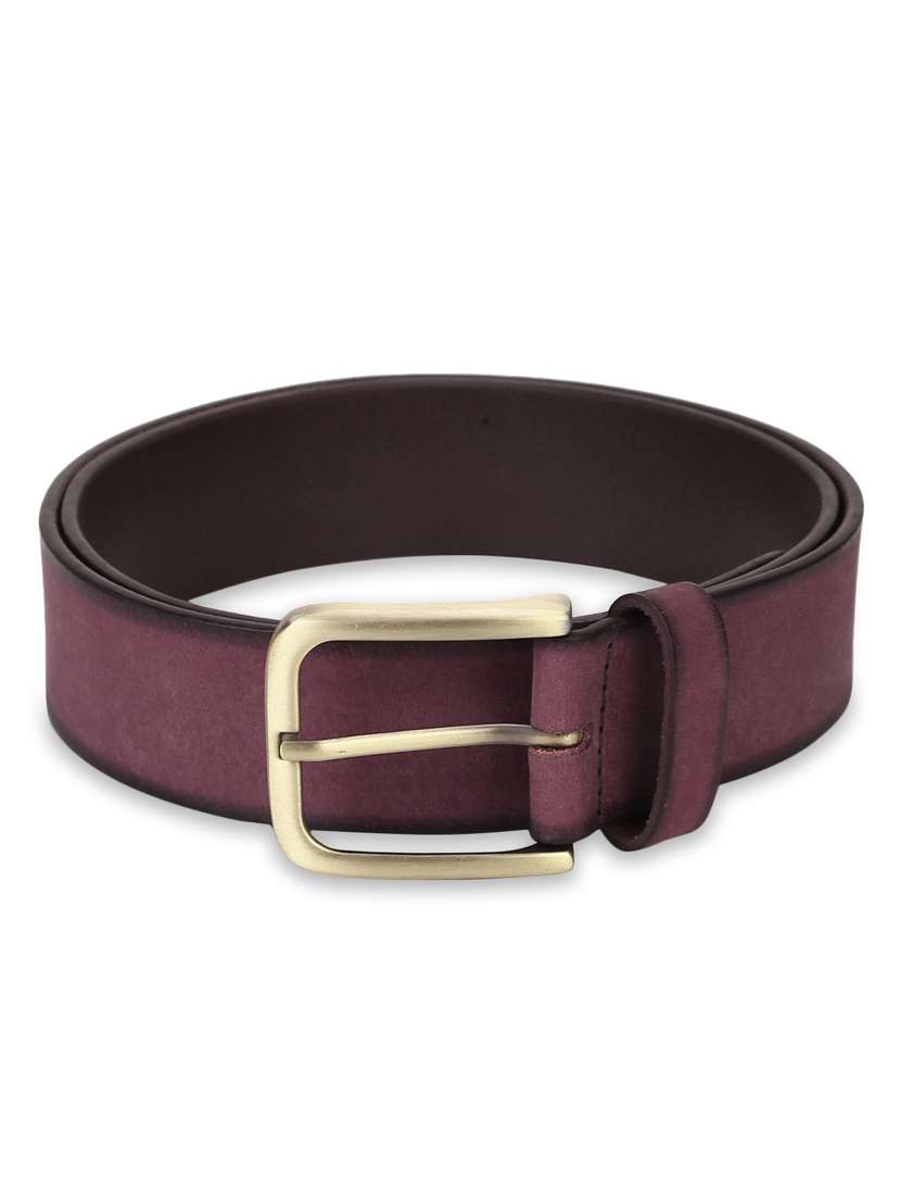 maroon leather belt - 18226014 - Zoom Image - 0