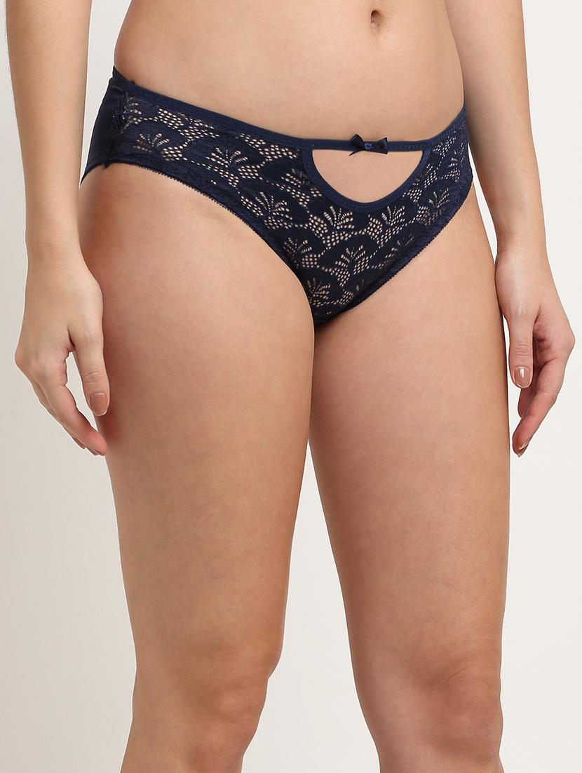 blue solid bikini panty - 18226059 -  Standard Image - 1
