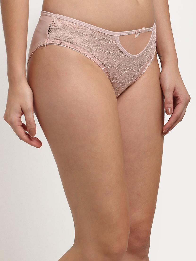 pink solid bikini panty - 18226061 -  Standard Image - 1