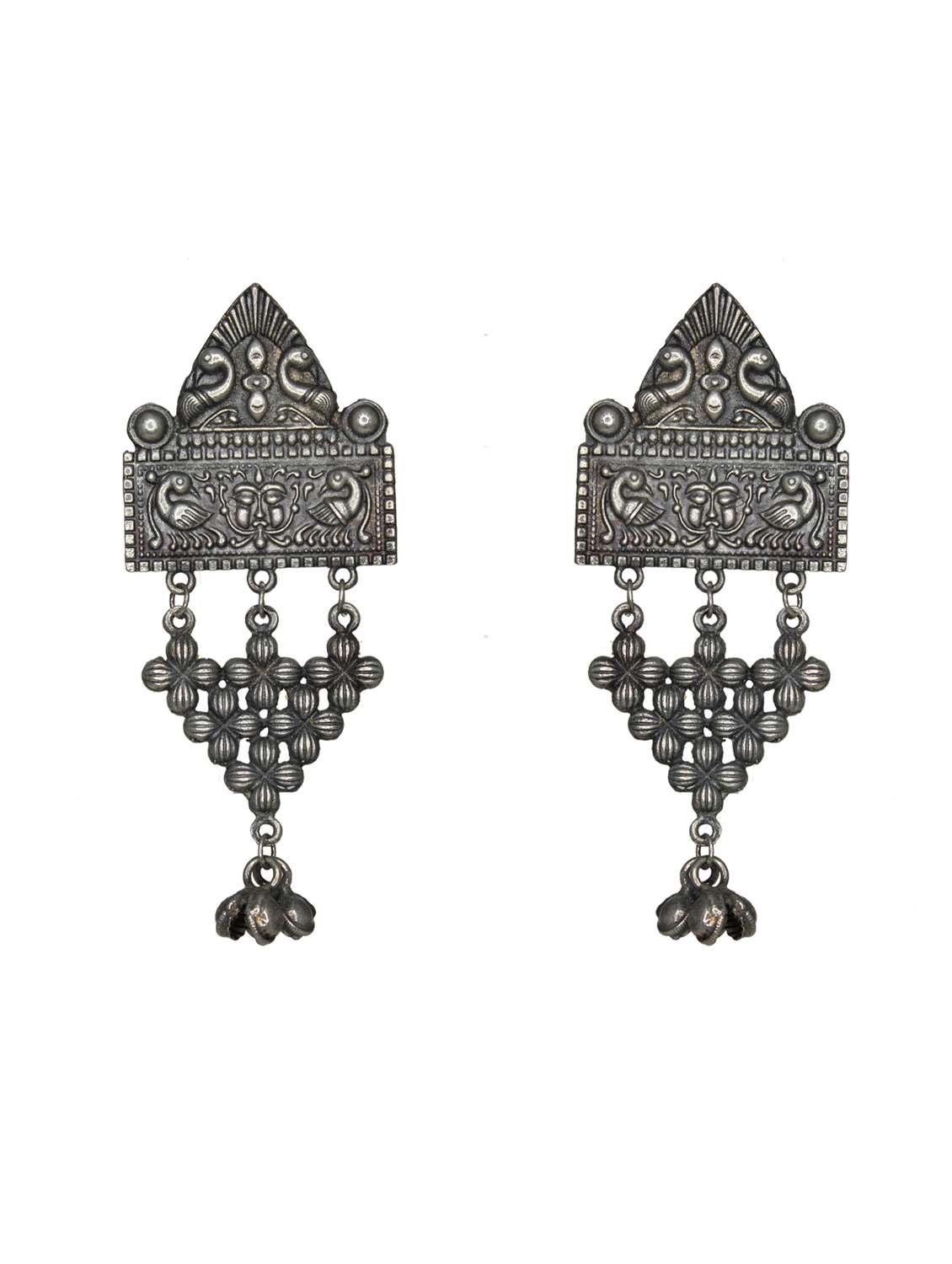 white zinc drop earring