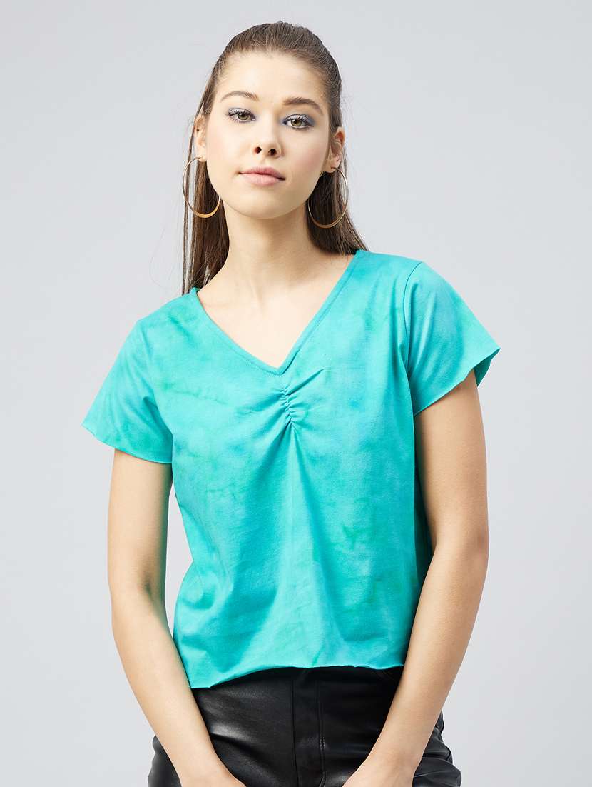 women's all over print v neck t-shirt